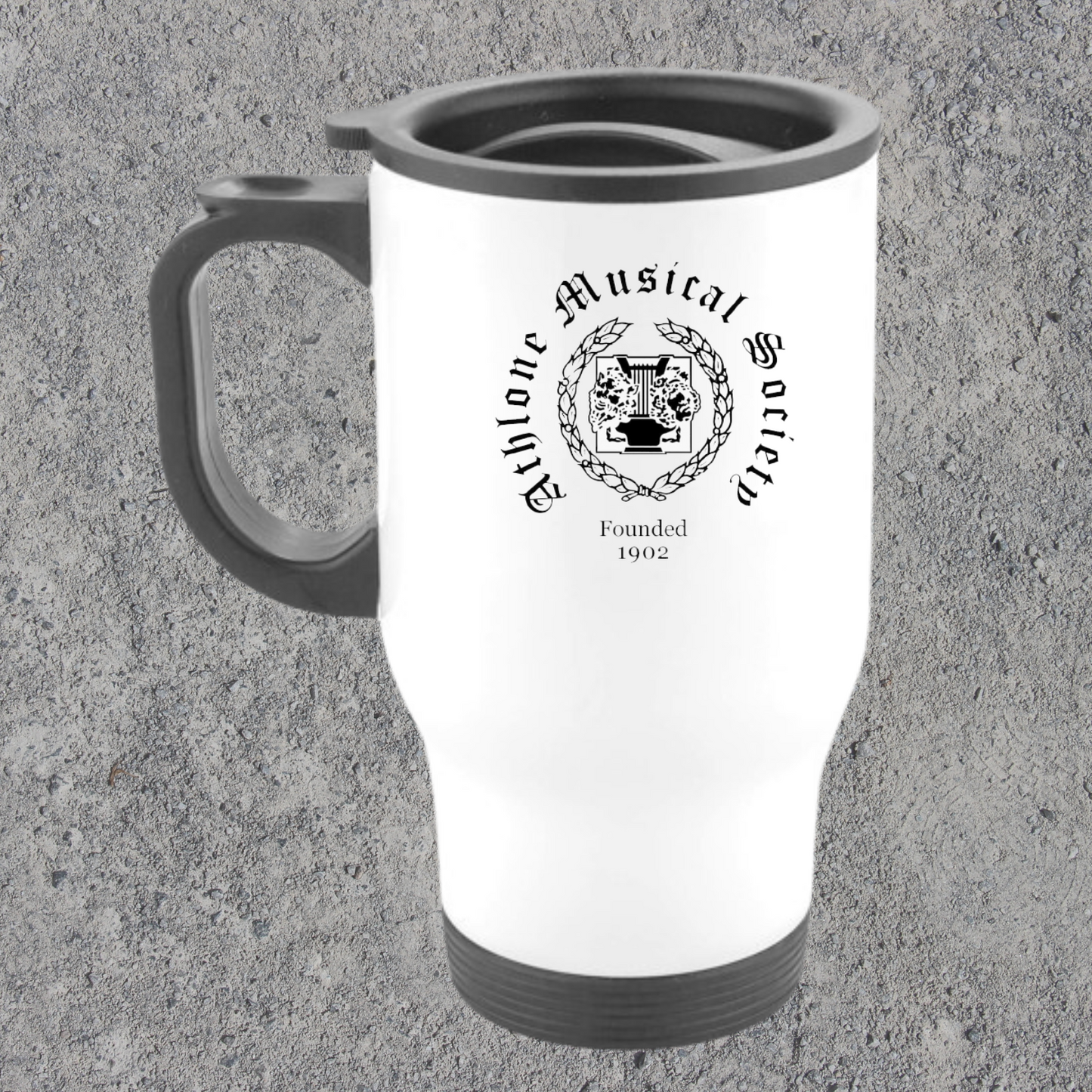 14oz S-Steel Travel Mug White