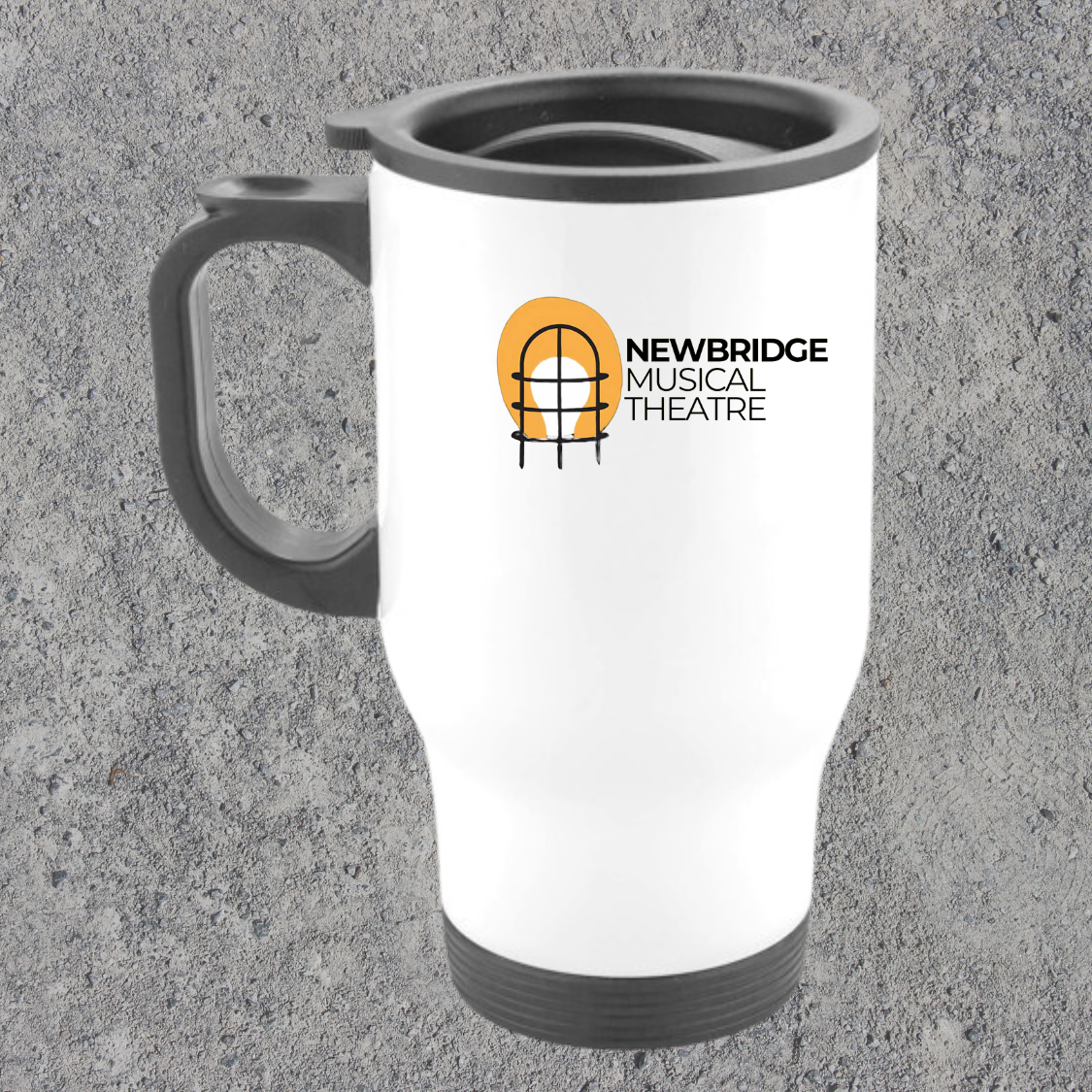 Newbridge Musical Theatre 14oz S-Steel Travel Mug White